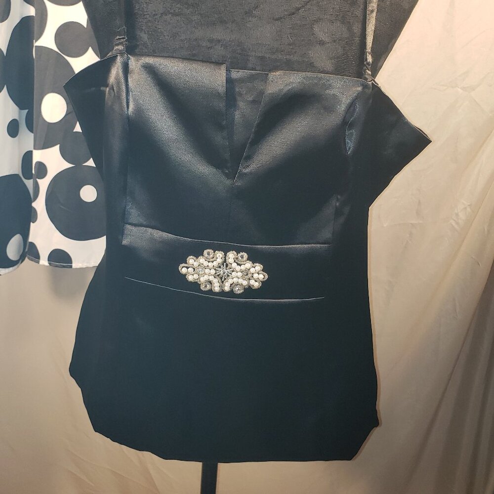 VENUS Black Formal Jeweled Corset Top Size 14